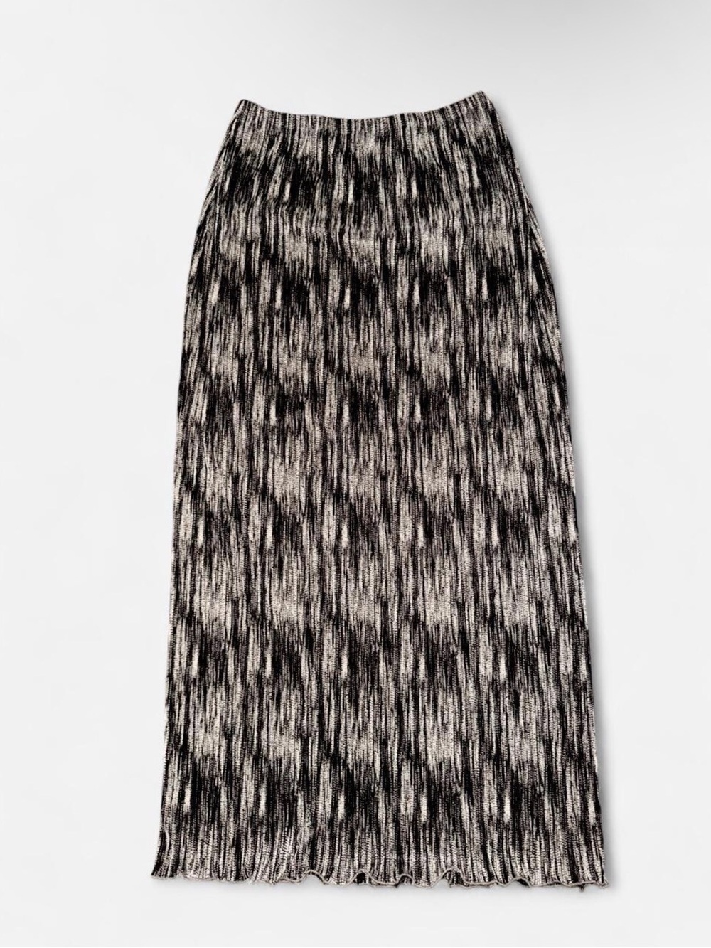 Vintage 90s Maggy London Stretch Abstract Print Maxi Skirt Made in USA Size 8